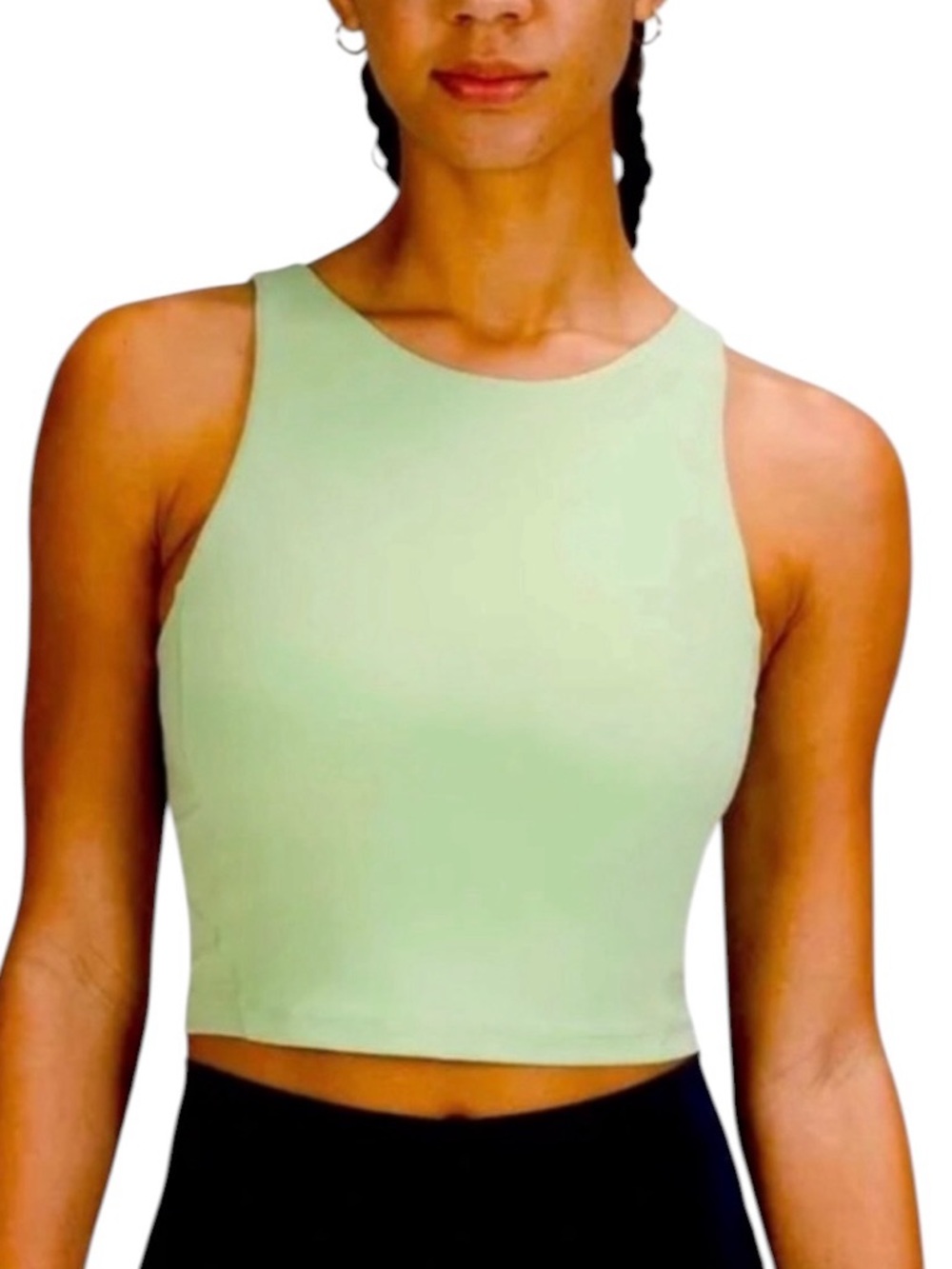 Lululemon Athletica Mint Green Cropped High-Neck Tank